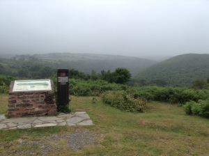 Webbers Post. Dunkery in the mist behind